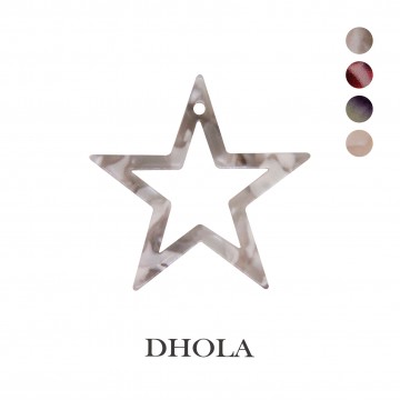 【4色】單孔五角星環狀