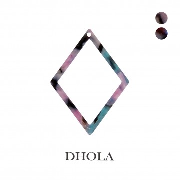 【2色】單孔細版菱形環狀