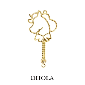 單側耳獨角獸權杖邊框