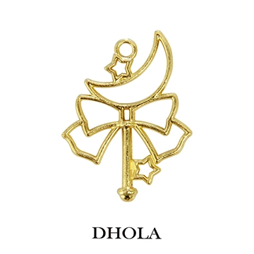 單耳月亮蝴蝶結魔法棒邊框