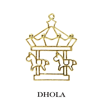 單耳旋轉木馬城堡邊框