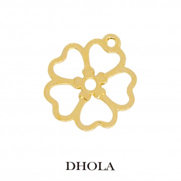 單耳五瓣愛心中洞花邊框