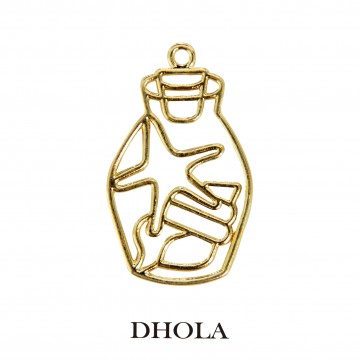 單耳五角星漂流瓶邊框