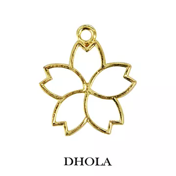 單耳五瓣花邊框