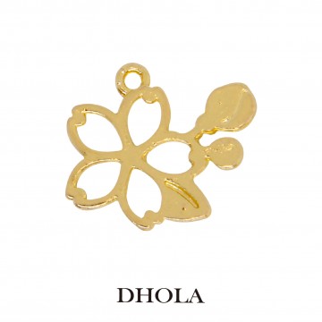 單耳櫻花連花苞邊框