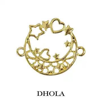 雙耳縷空S月心星圓邊框