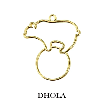 單耳北極熊地球圓形邊框