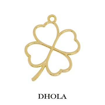 單耳四葉心形幸運草邊框