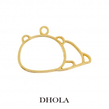 單耳發懶趴式熊邊框