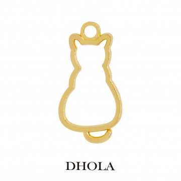 單耳坐立寬版貓邊框