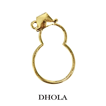 單耳戴帽雪人邊框