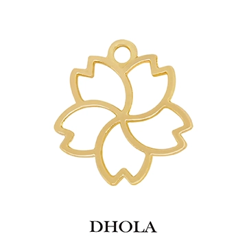 單耳五瓣旋轉櫻花邊框