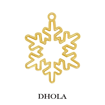 單耳線形簡易雪花邊框