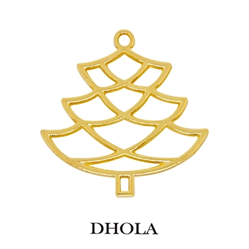 單耳曲線聖誕樹邊框