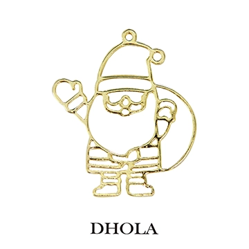 單耳舉手聖誕老人邊框