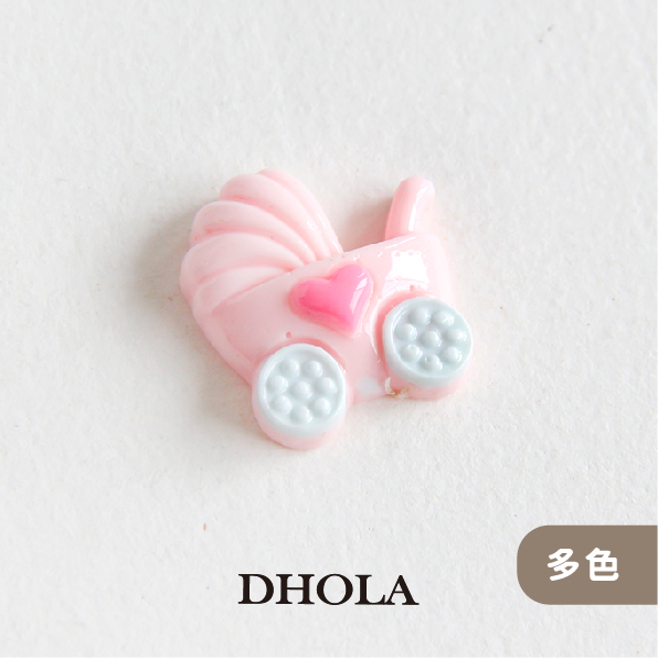 【2色 - 公主娃娃車】樹脂平面貼飾