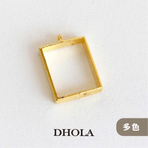 【3色】上耳縷空小四方形框