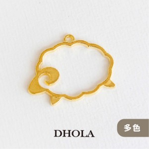 【3色】上耳縷空綿羊框