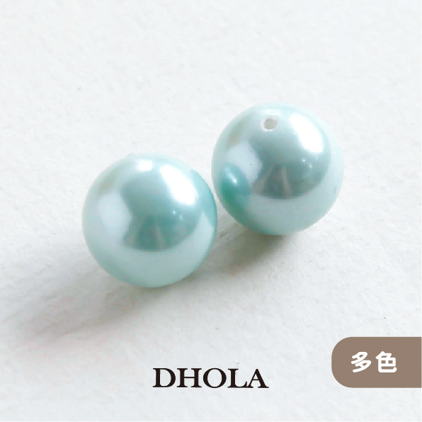 【多色】12mm貝殼仿珍珠圓孔珠