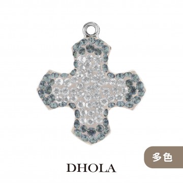 67432塑土十字架吊墜-20MM