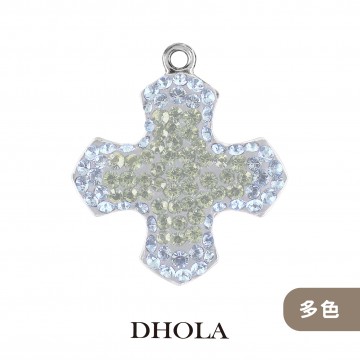 67432塑土十字架吊墜-26MM