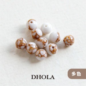 【多色】4mm爆裂紋金錢松圓孔珠