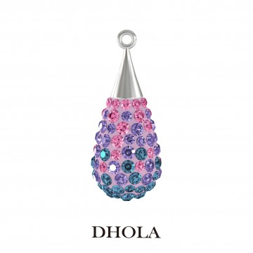 67563水滴吊墜-20MM-淡紫塑土+207/212/539