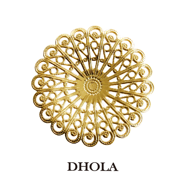 縷空多瓣圓圖騰凹面圓銅片