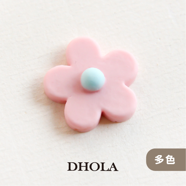 【多色】撞色五瓣花樹脂片