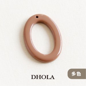 【多色】單洞縷空橢圓樹脂片