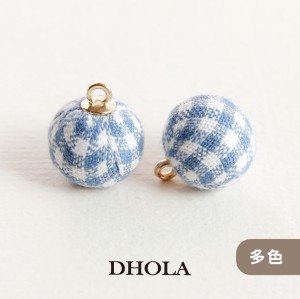 【多色】上耳格子紋布球