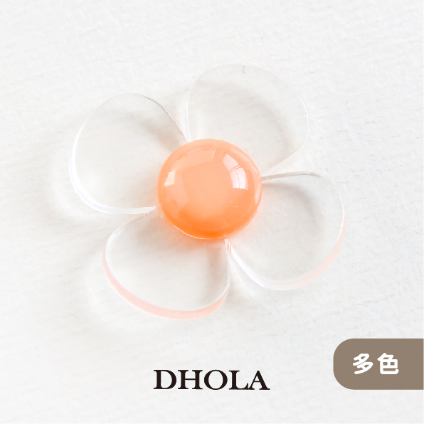 【多色】滴油透明四瓣樹脂花