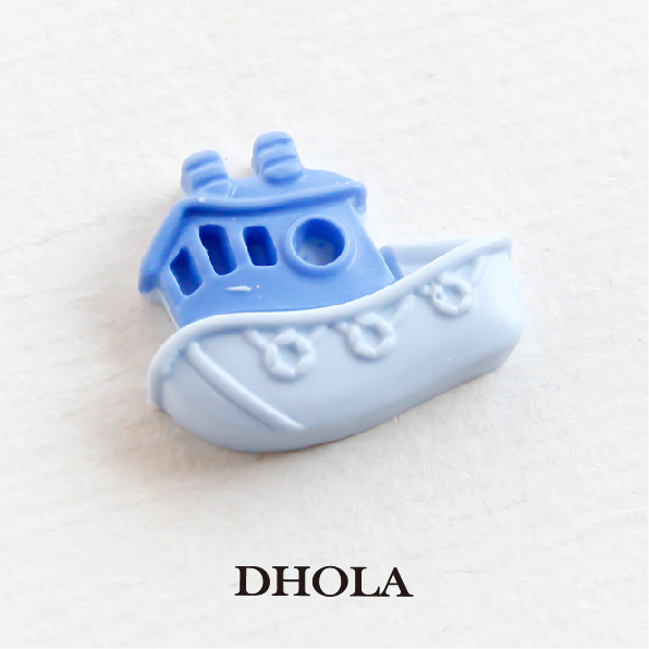 藍色輪船樹脂珠