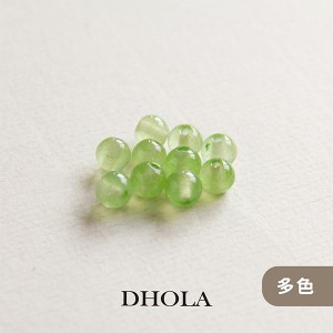 【多色】6MM 天然透玉石圓孔珠