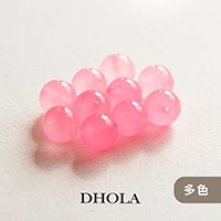 【多色】10MM 仿月光磨砂閃光圓孔珠