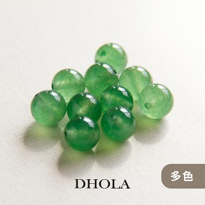 【多色】10MM 天然透玉石圓孔珠