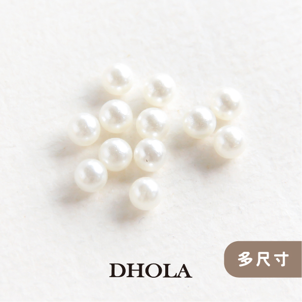 【多尺寸】ABS無孔仿珍珠圓珠 - 米白