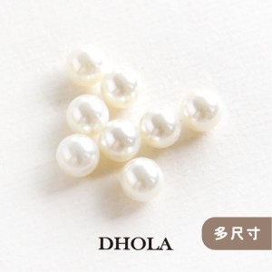 【多尺寸】ABS無孔仿珍珠圓珠 - 銀灰
