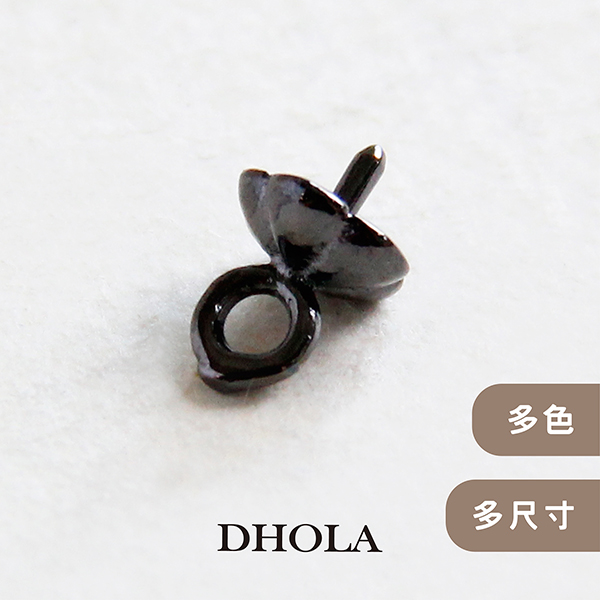 【多色多尺寸】單耳扇形花托(銅)佛針