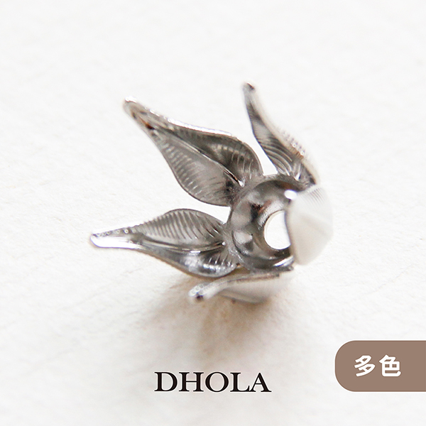 【多色】中洞五瓣長水滴形(銅)花托