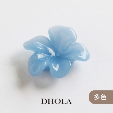 【多色】中洞水漾五瓣花樹脂貼片