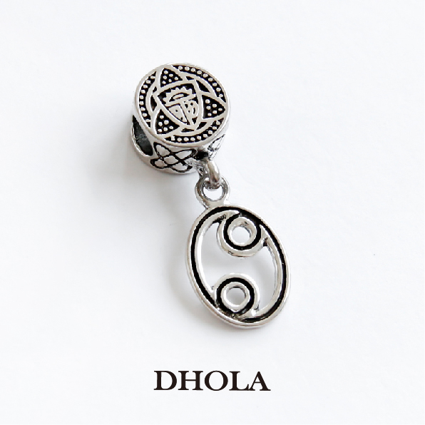 三角圓點孔珠+巨蟹符號