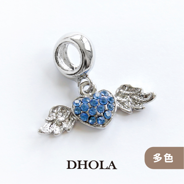 【多色】大孔管珠+鑲鑽天使翅膀