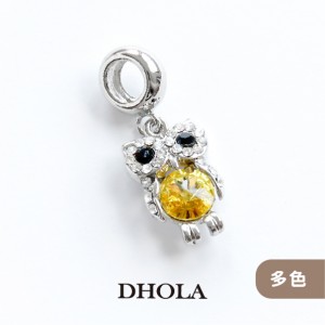 【多色】大孔管珠+大眼鑲鑽貓頭鷹