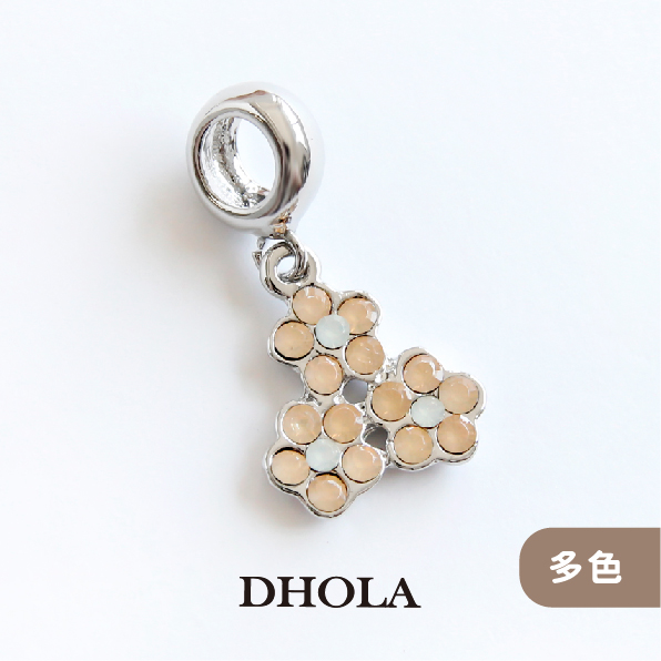 【多色】滴油三朵五瓣花+大孔管珠