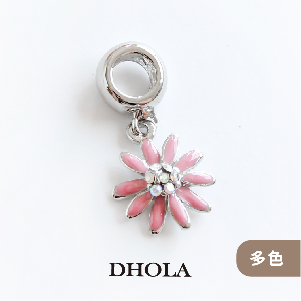 【多色】雙層滴油菊花中加彩鑽+大孔管珠