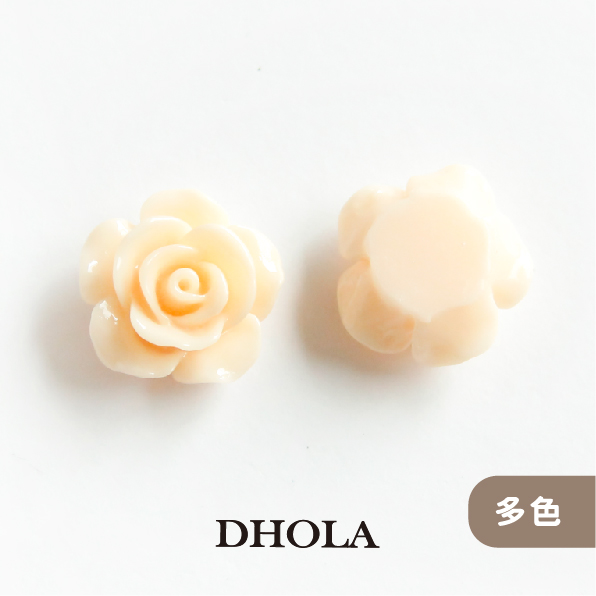 【多色】15mm山茶花平底貼飾