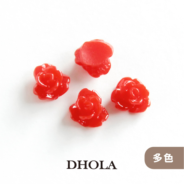 【多色】8mm小玫瑰樹脂花