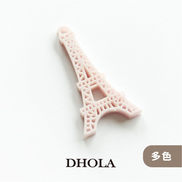 粉色房子樹脂珠