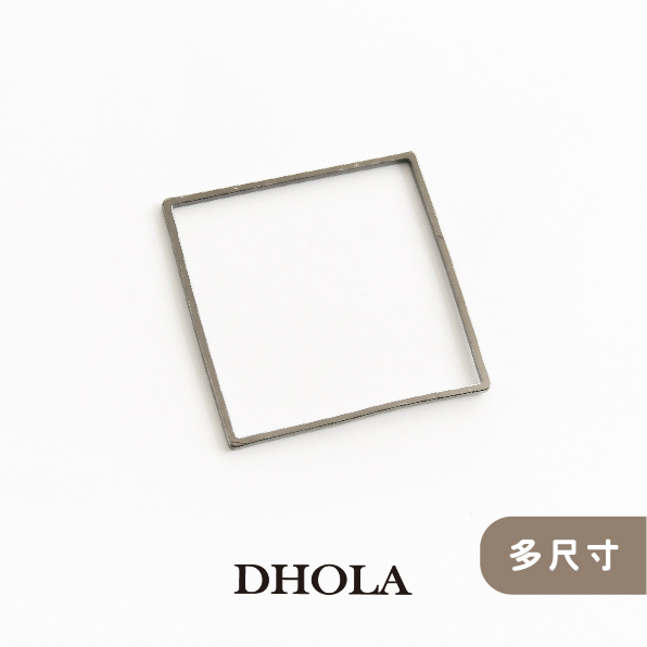 【多尺寸】線形正方(銅)環-黑鎳